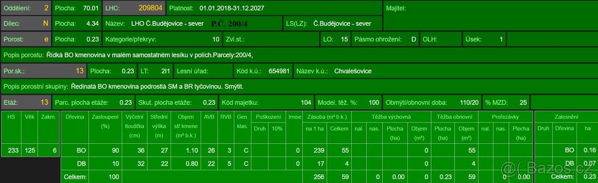 Prodám lesní pozemky v k.ú. Chvalešovice - 8