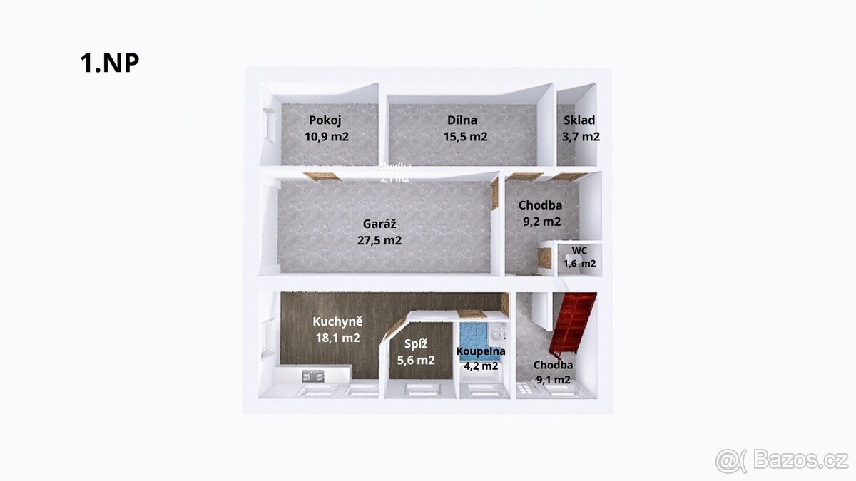 Pronájem, rodinný dům, Hanušovice - 8