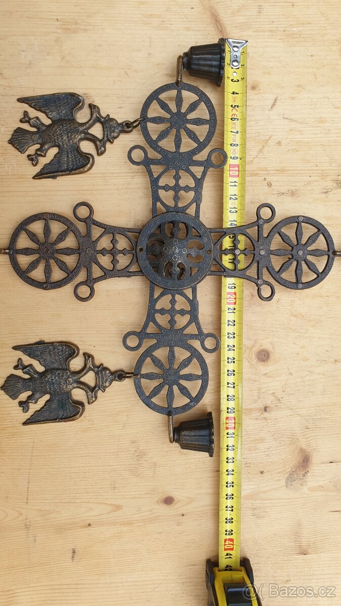 Ozdobný mosazný závěsný svícen - 8