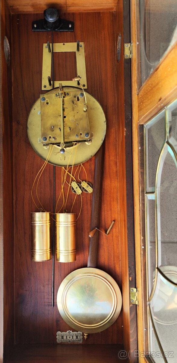 luxusní secesní dvouzávažové hodiny - 8