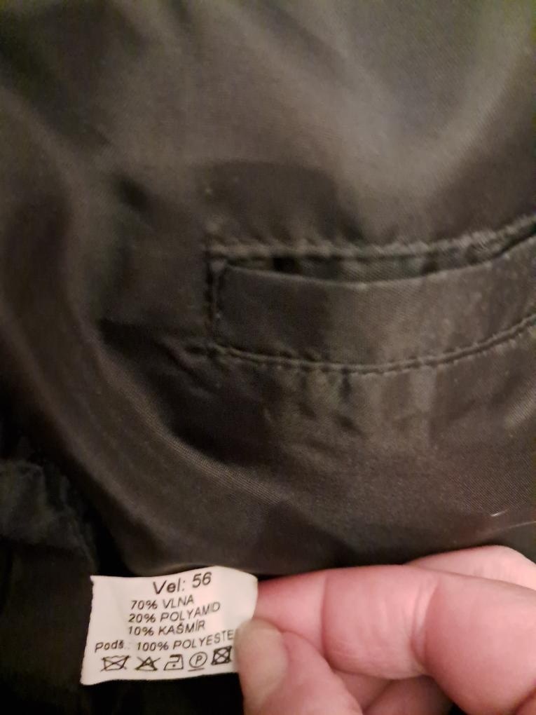 Kabát černý dlouhý pánský - 8