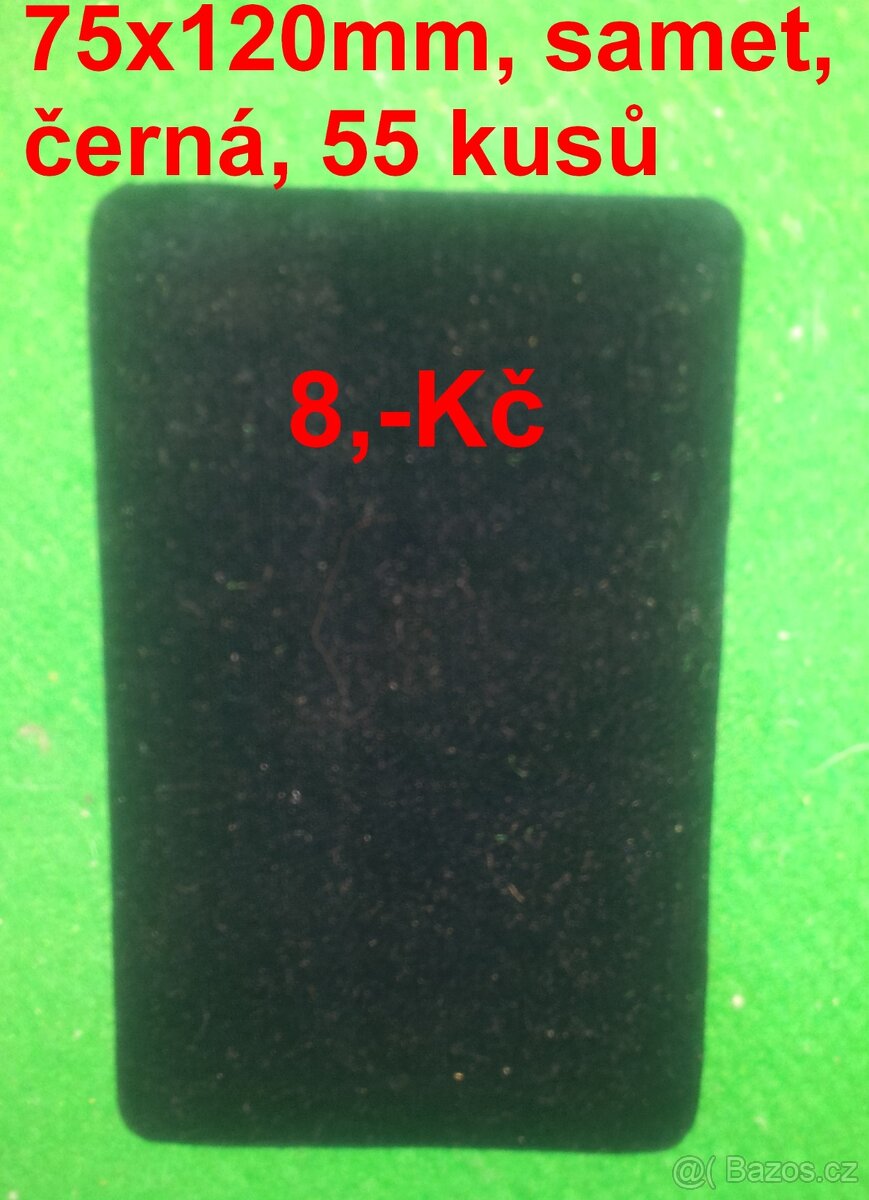 Sametové bižuterní karty, kartičky na odznaky - 8