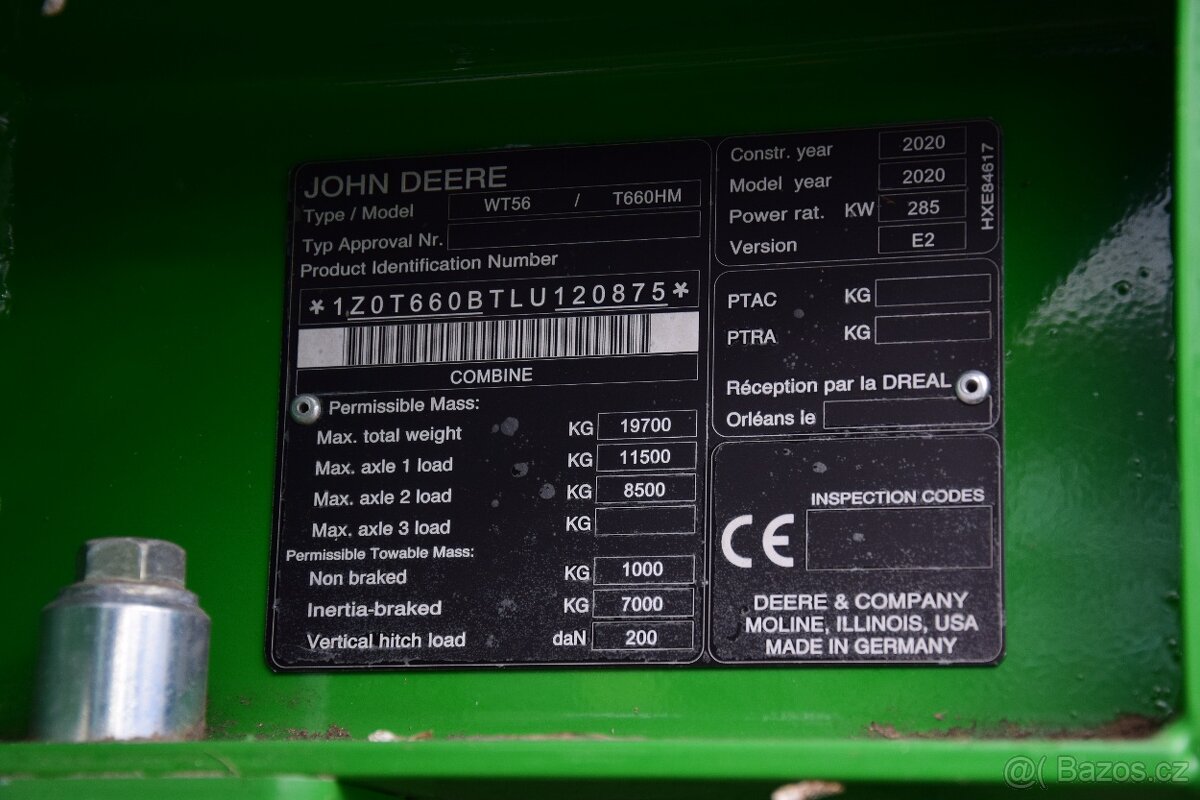 Sklízecí mlátička John Deere T660 HM č.40 - 8