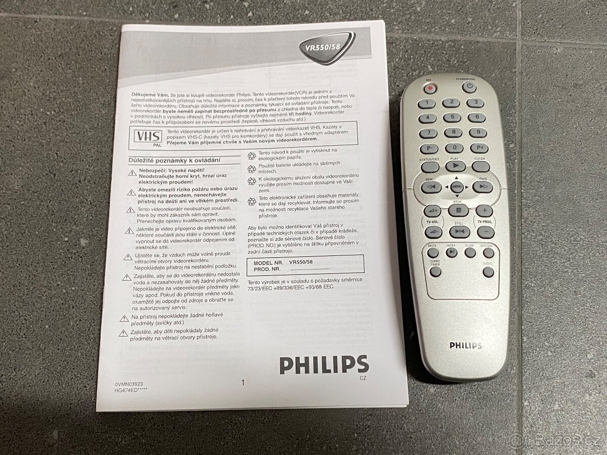 Zánovní videorekordér PHILIPS VR550 v TOP stavu - 8