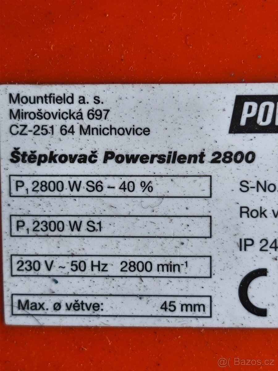 Prodám elektrický Válcový drtič Powersilent 2800 W.. - 8