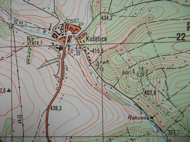 Vojenská profesionální tajná mapa ČSLA Bedněves 1:25 - 8