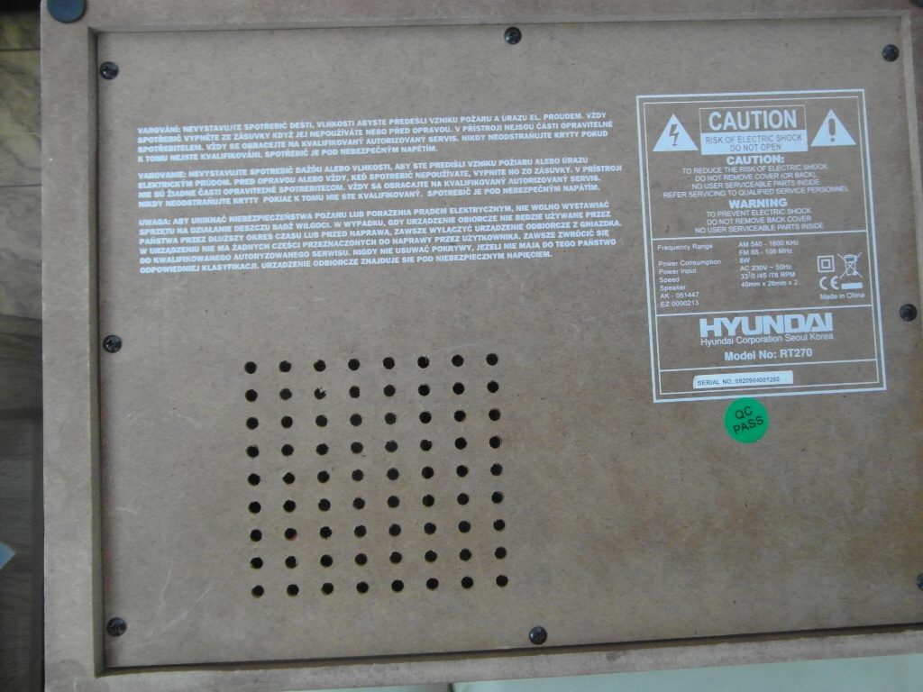 RADIOGRAMOFON- RETRO- HYUNDAI NO-RT 270- TOP STAV - 8