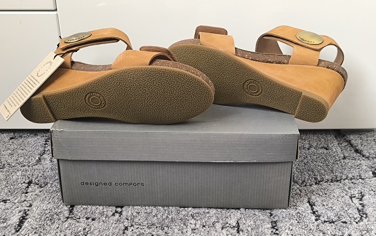 Nové Sandály na klínu dámské CaShott Copenhagen - 8