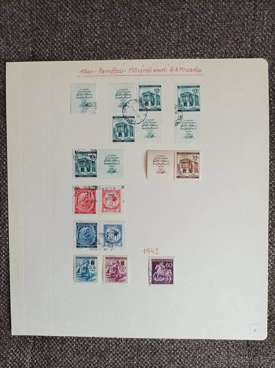 Sbírka známek "Protektorát Čechy a Morava 1938-45" - 8