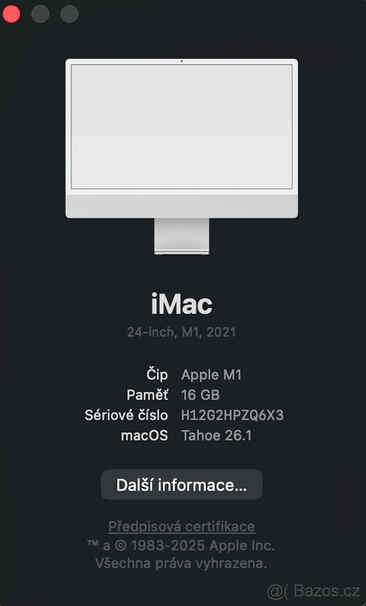 Apple iMac 24" (2021) / 8GPU /SSD 1TB/16GB/ - 8