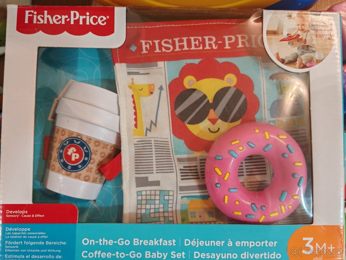 fisher price šnek, pejsek, kostky, snídaňový set, lamaze páv - 8