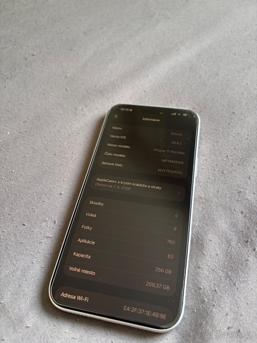 Apple iPhone 17 pro max 256gb - 8