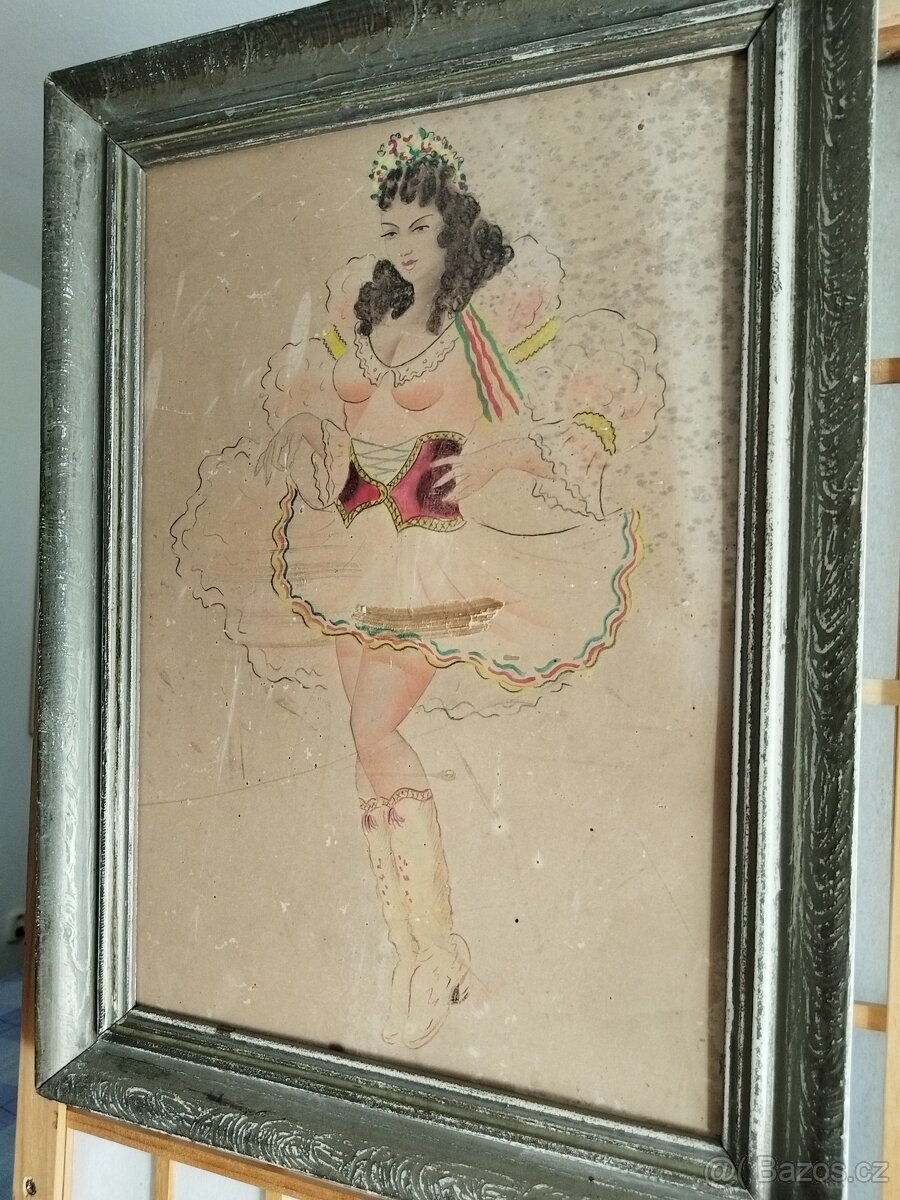 obraz TANEČNICE, sign. Jaroslav Štika - 8