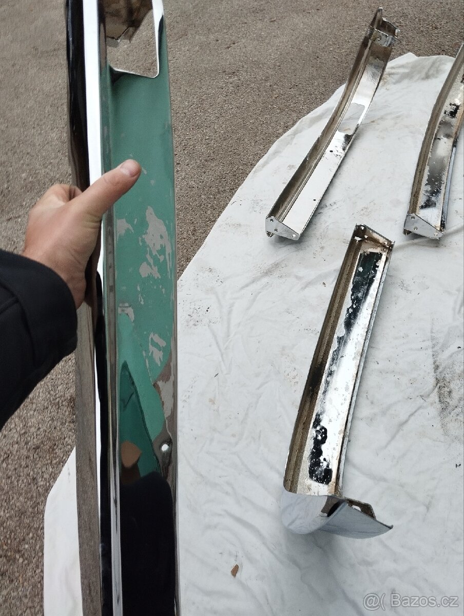 Škoda 100 110 nachromovane narazniky s vyrezom - 8