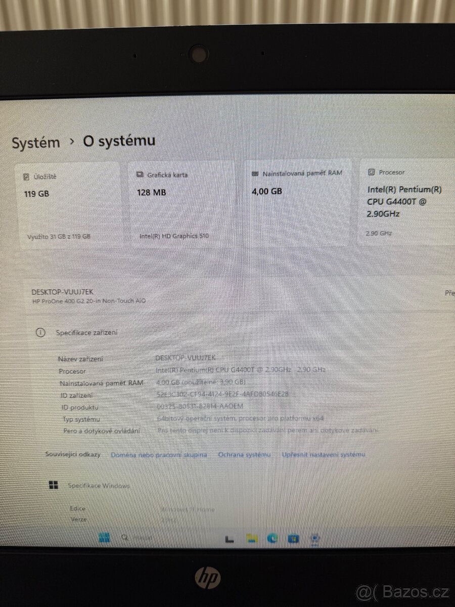 P: 5x AIO HP ProOne 400 G2 20" - s vadou - 8
