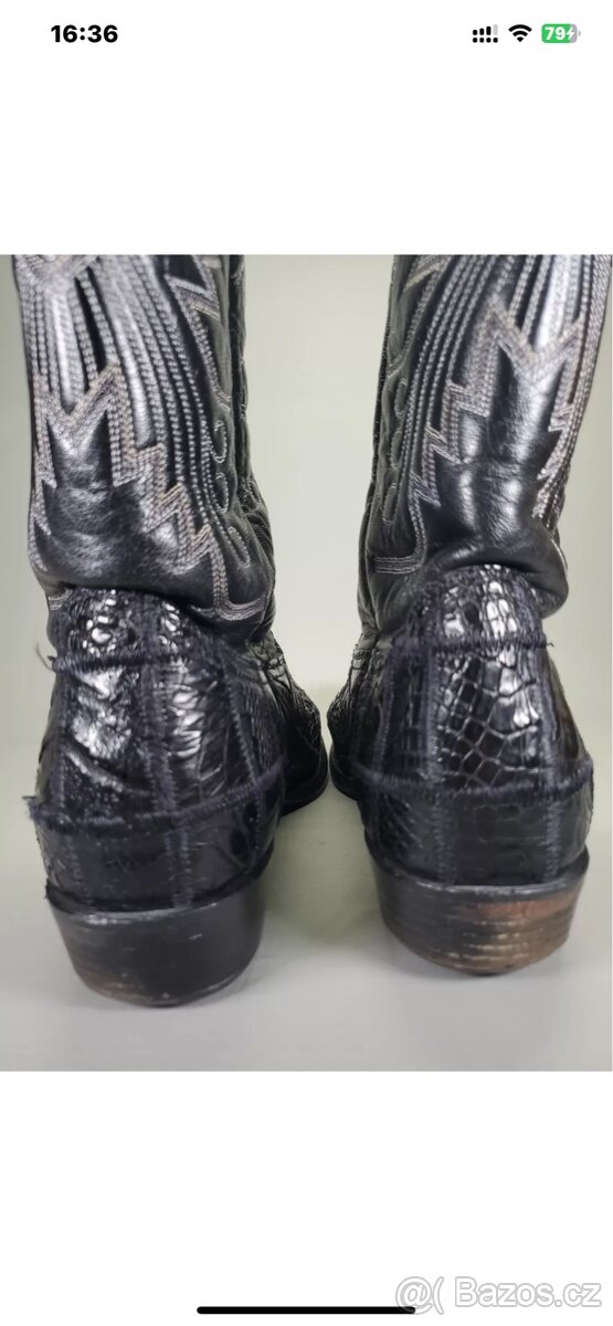 KOVBOJSKÉ BOTY 44 PRAVÝ ALIGÁTOR - 8