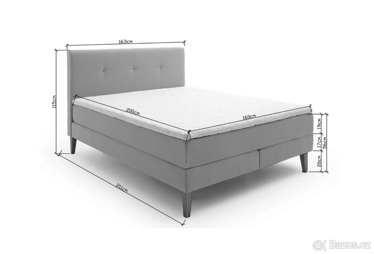 Boxspring postel STOCKHOLM - 8