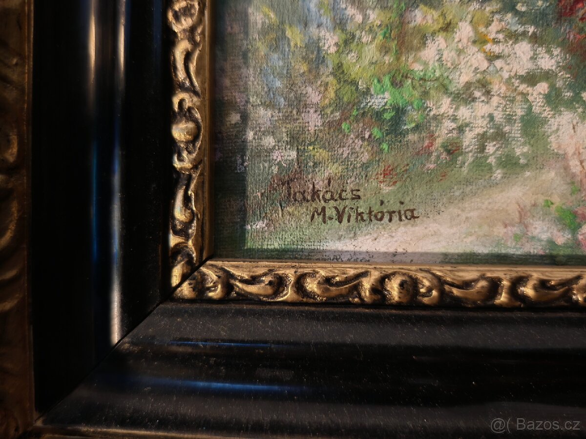 Obraz olej na plátně - Zahrada na pobřeží - 8