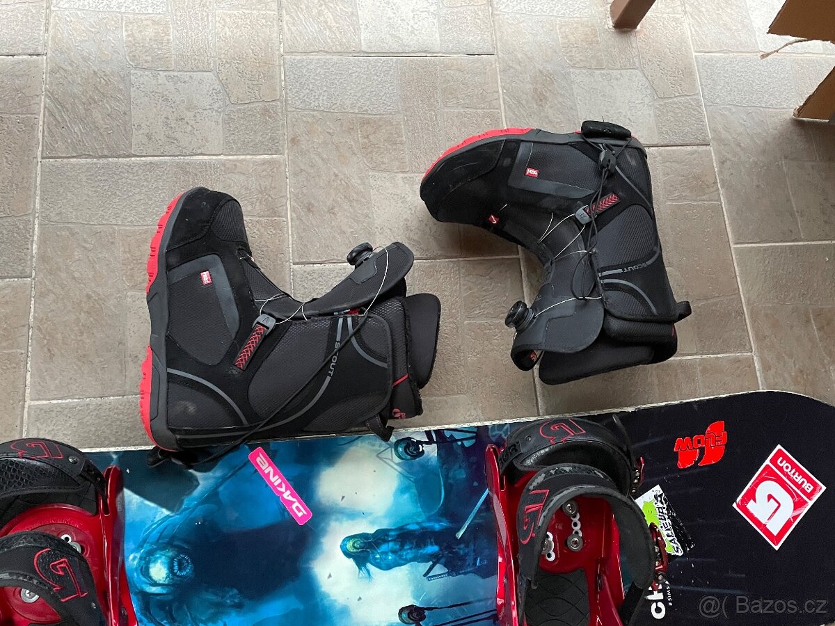 Snowboard Sims Chaos 160 cm +vázání Burton Custom boty 42 - 8