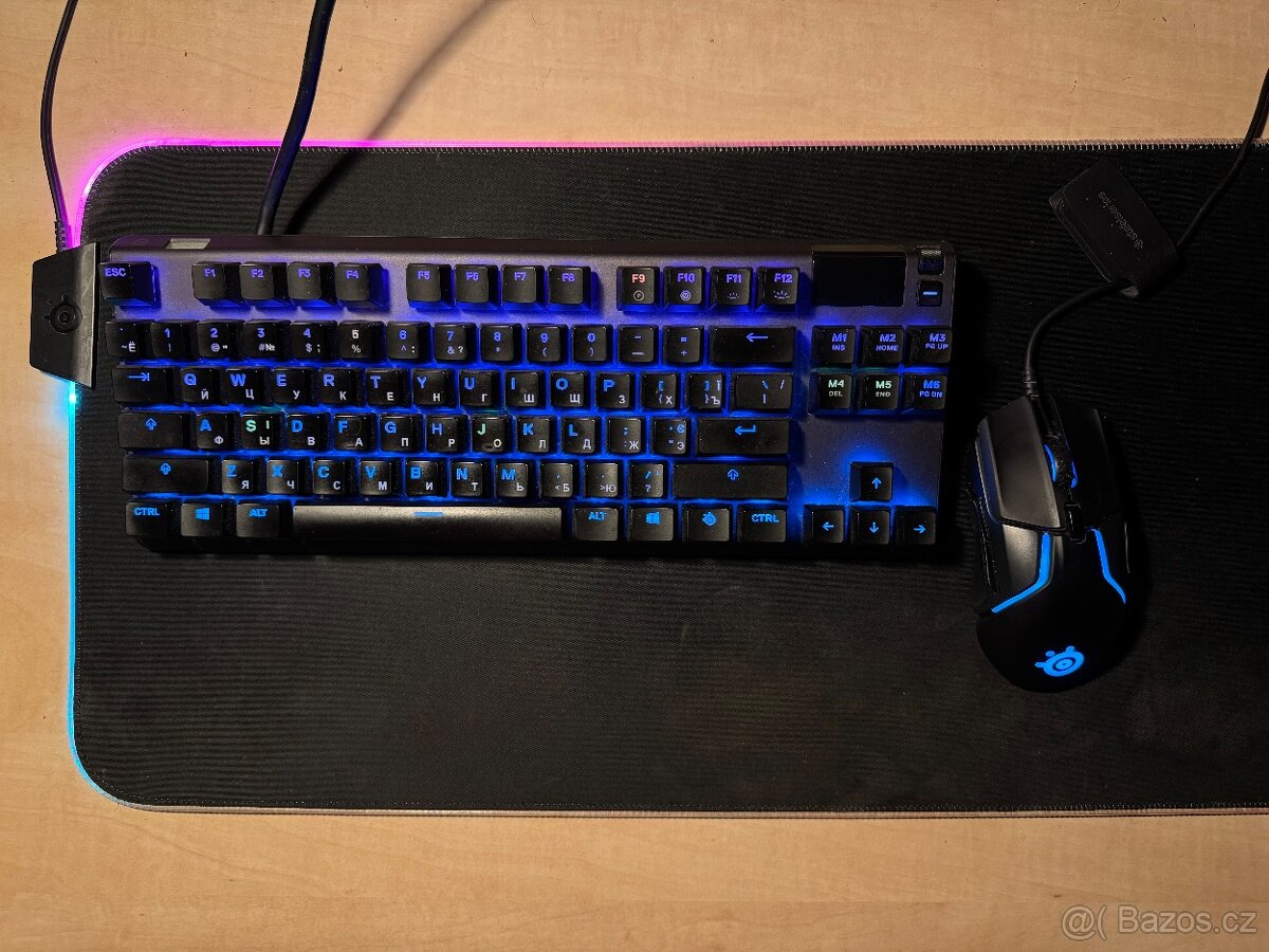 SteelSeries herní set: Apex 7 TKL, Rival 600, QcK Prism XL - 8