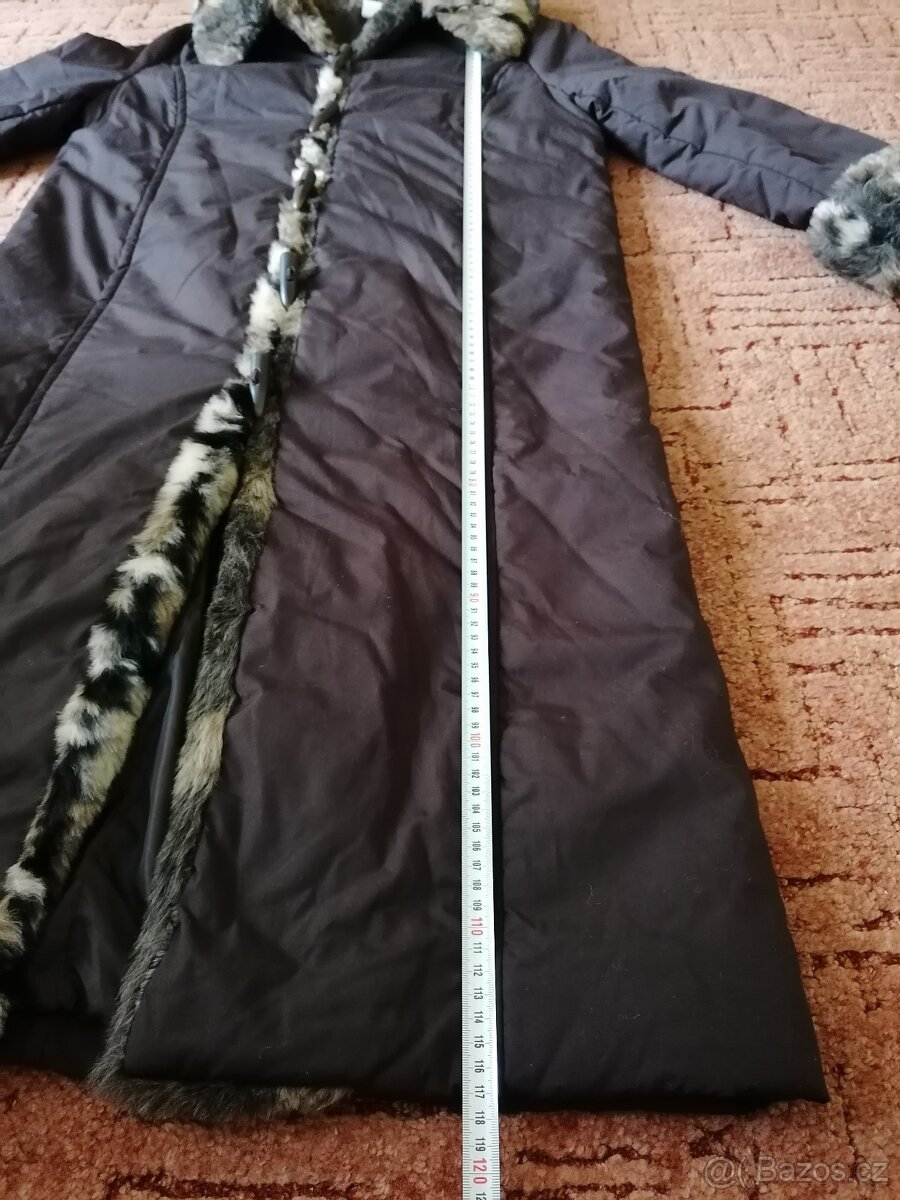 Dámský tmavě hnědý zimní kabát vel. 38 - 8