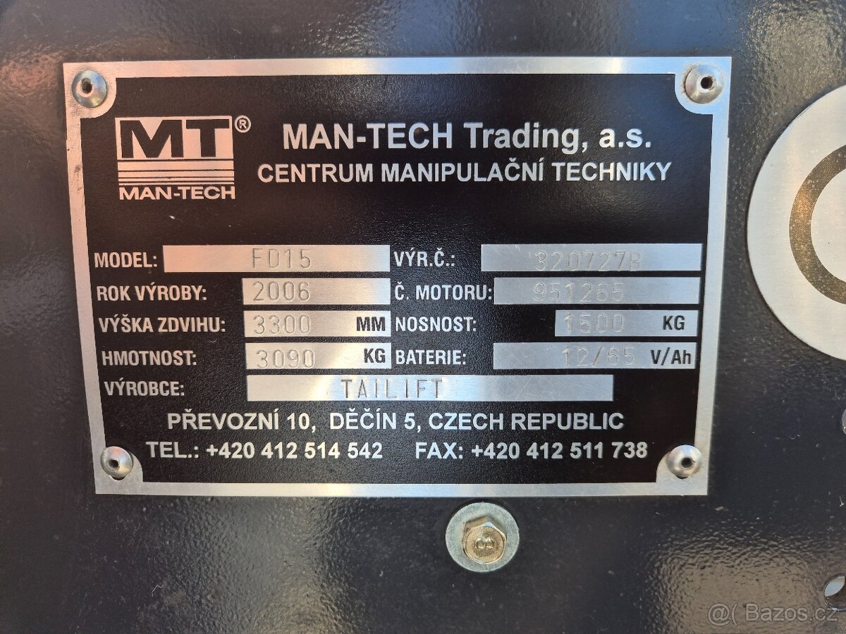 Použitý vysokozdvižný vozík Tailift 1,5t, Diesel - 8