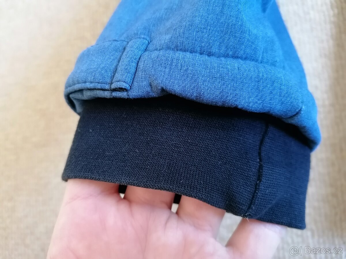 Vyteplený modře žíhaný softshellový kabát Shara, v. M - 8