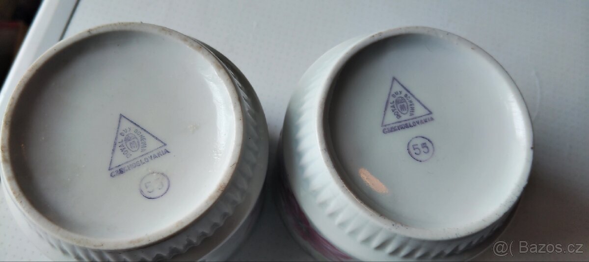 Retro sběratelské hrnky Royal Dux Bohemia Czechoslovakia - 8