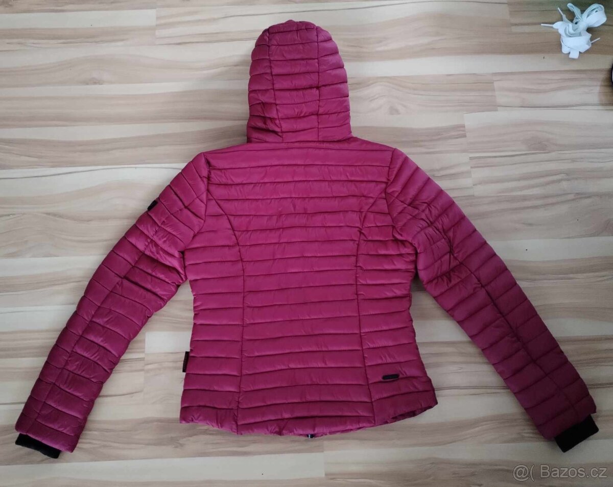 Podzimní jarní prošívaná vínová bunda Navahoo Kimuk S - 8