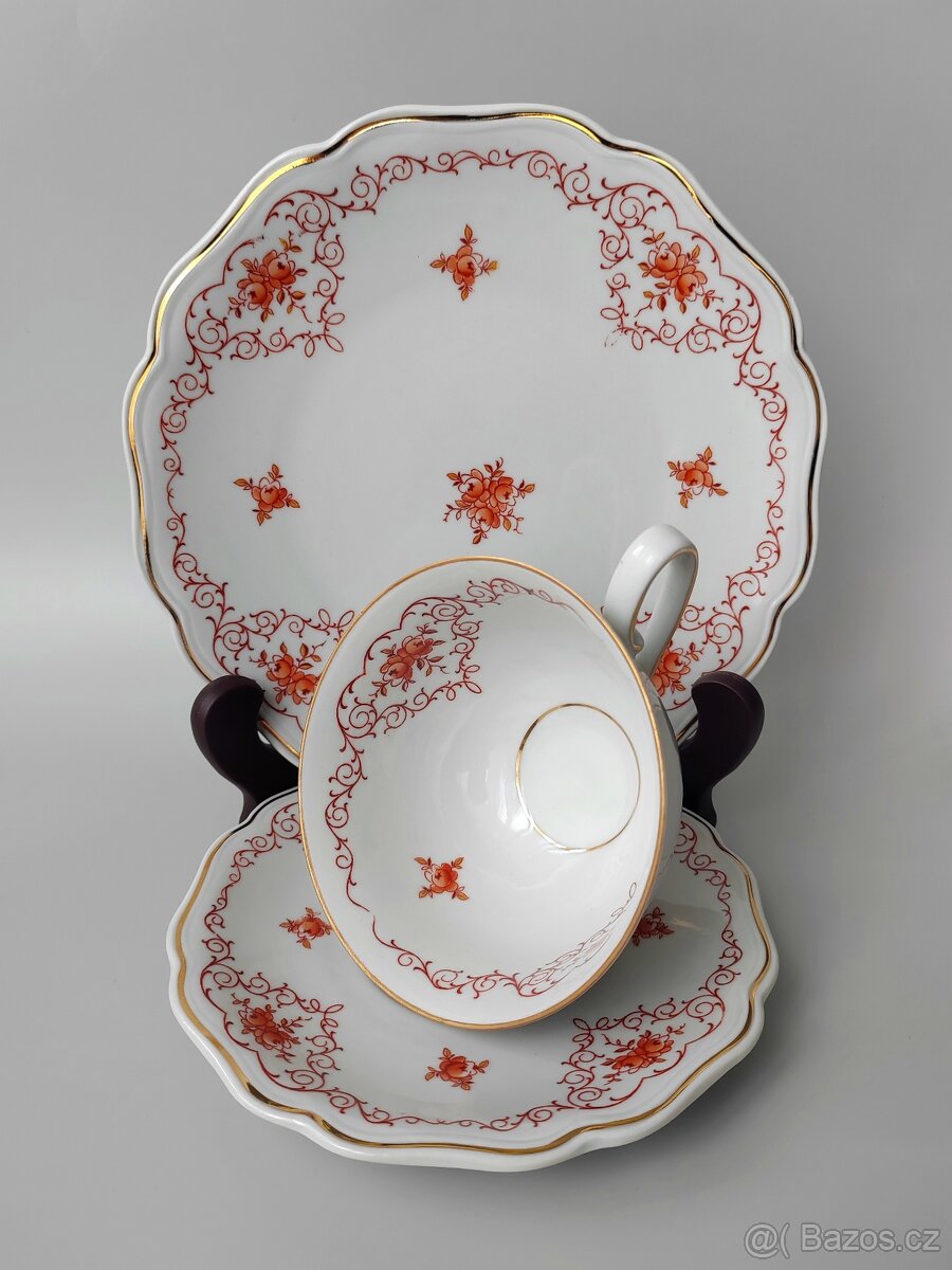 Elegantní porcelánová čajová sada od Lichte VEB (1949-65) - 8