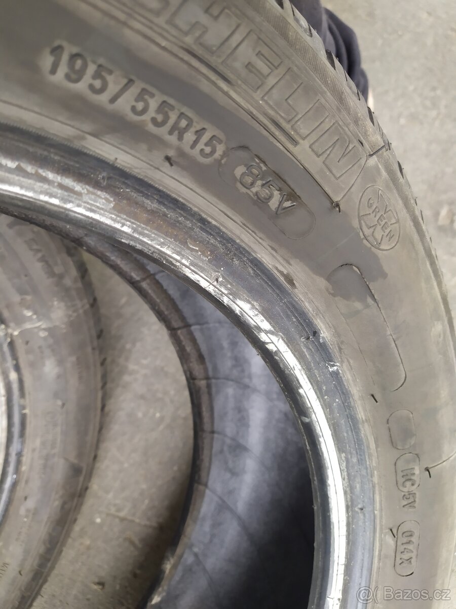 Gumy MICHELIN 195/55 R16 Sada x4 600Kč. Rumburk - 8