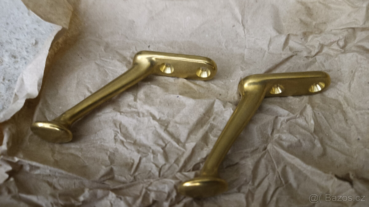 Dveřní mosazná klika, dveřní a okenní kování, obrtlíky - 8