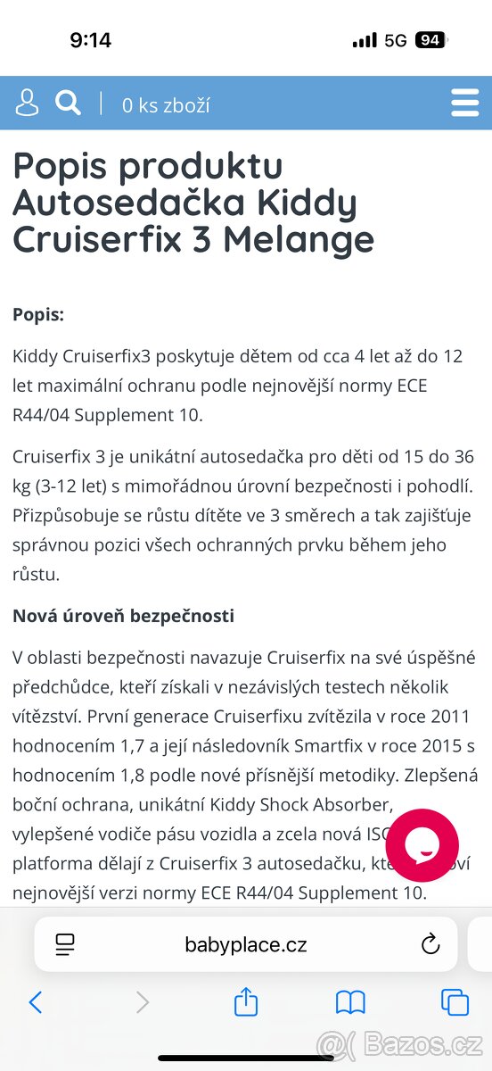 Autosedacka KIDDY Cruiserfix 3 - 8