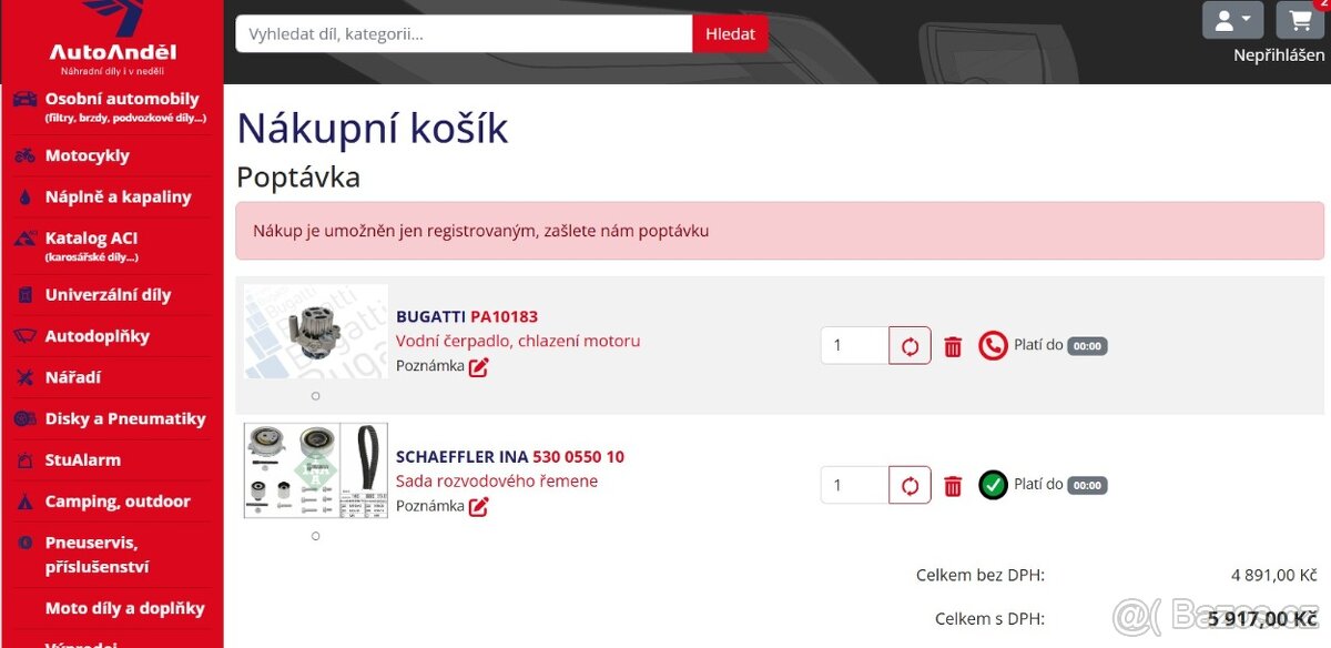 Nová Rozvodová sada INA + vodní čerpadlo BUGATTI - 8