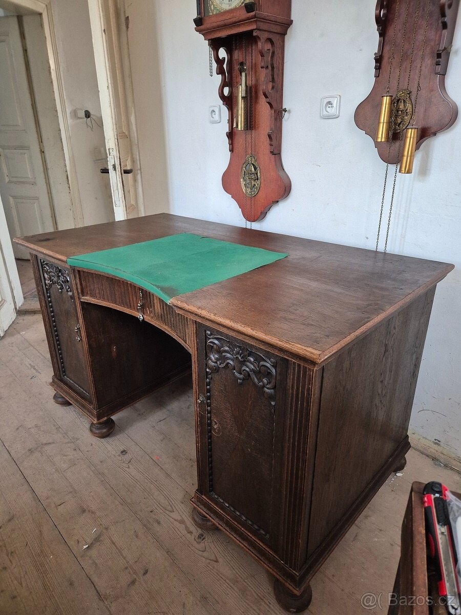 STAROŽITNÝ PSACÍ STŮL - PROSTOROVÝ - 8