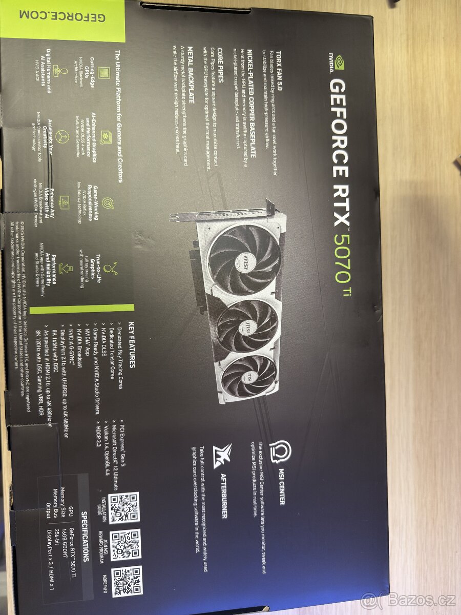 MSI GeForce RTX 5070 Ti Ventus 3X OC - 8