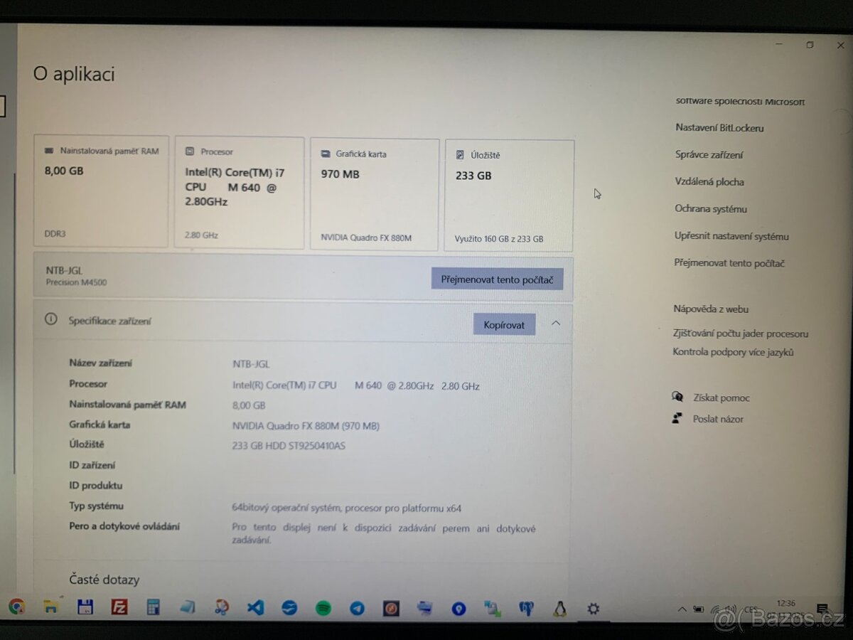 Prodám notebook Dell - 8