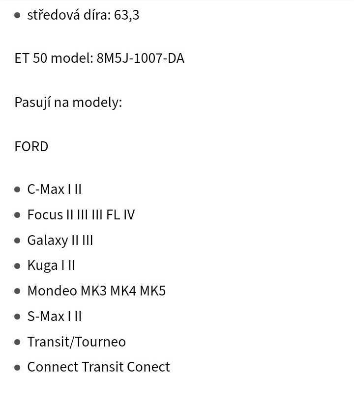 Originální disky Ford R17 - 8