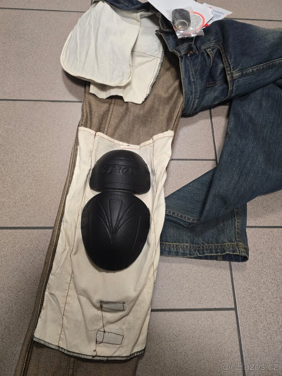 Pánské rifle /džíny na motorku s kolenními chrániči vel. 36 - 8