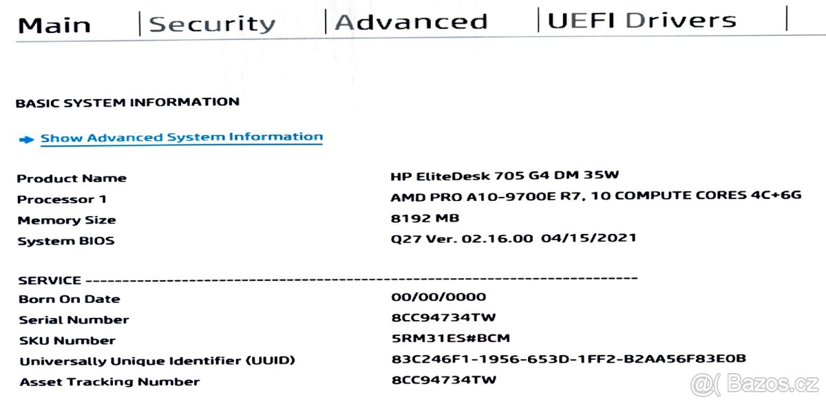 HP EliteDesk 705 G4 35W Mini 2018 - 8