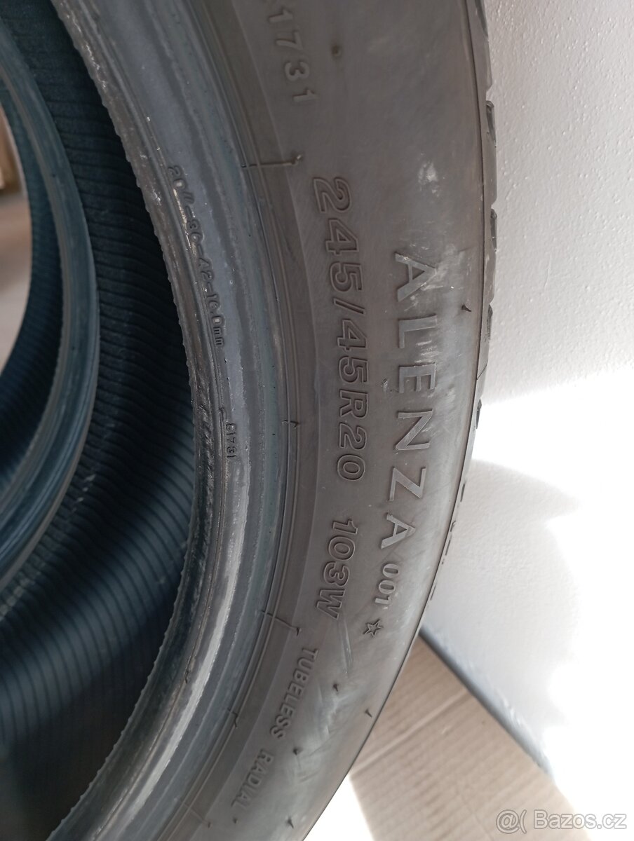 Letní sada 245/45 R20 a 275/40 R20 Bridgestone runflat - 8