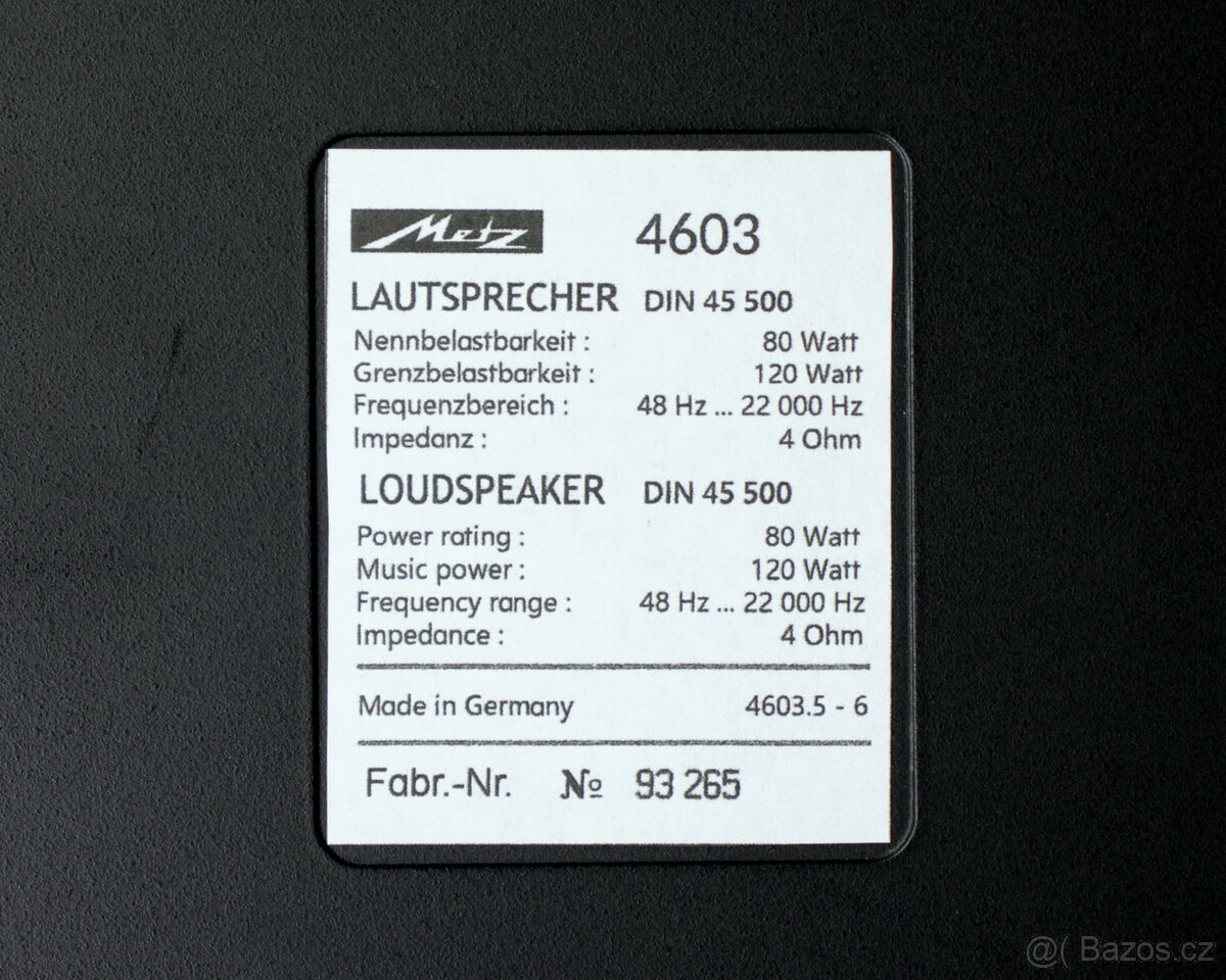 Reprobedny Metz 4603. - 8