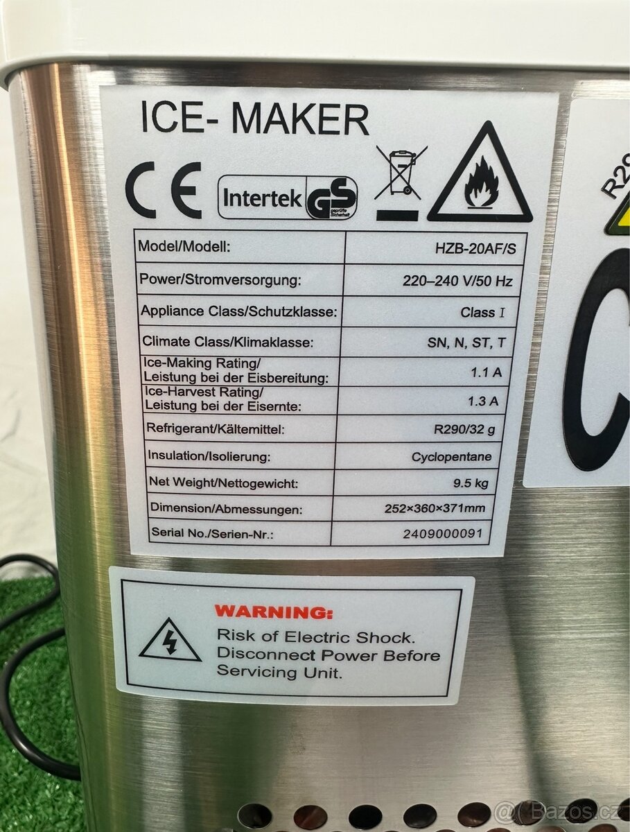 Výrobník ledových kostek 20 kg/24 h - 8