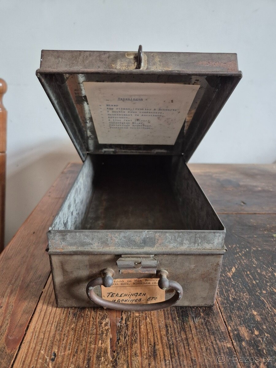 Stará vojenská plechová dóza / krabice / kastlík - 8