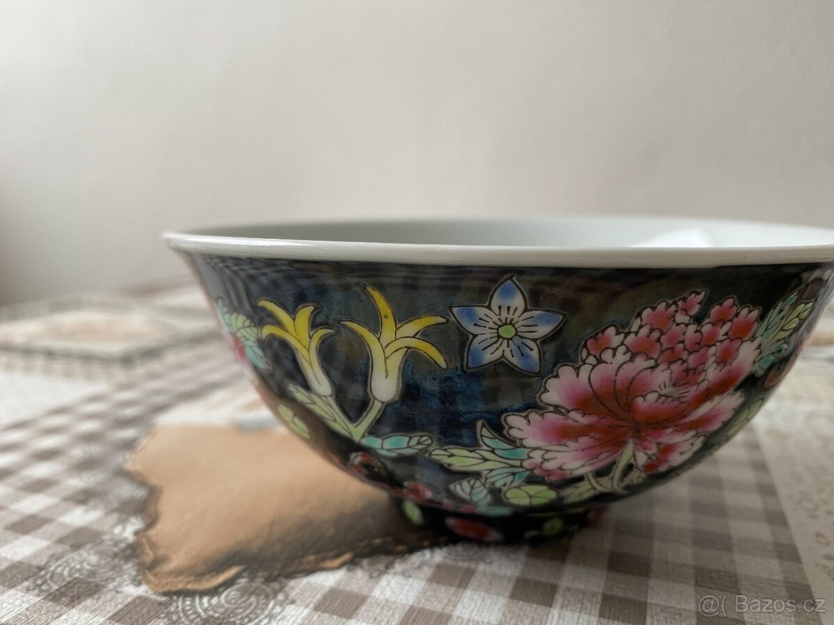 Retro souprava z čínského porcelánu II - motiv květiny - 8
