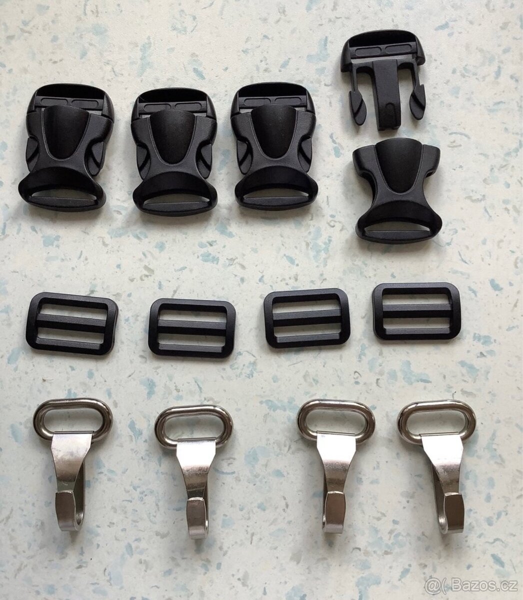 Metráž, látky + přezky na batoh - 8