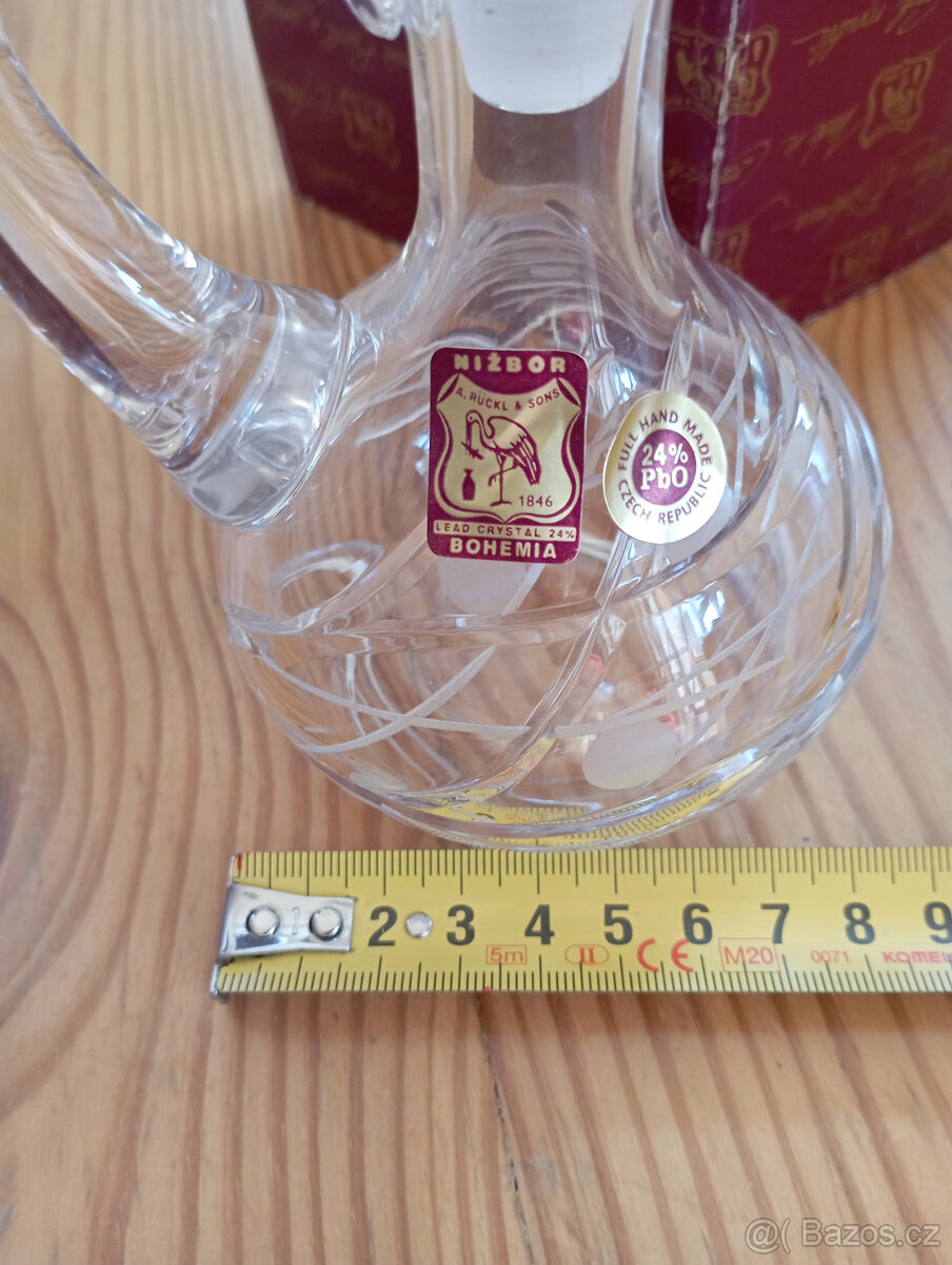 Broušená karafa na ocet/olej ze sklárny Rückl a synové s.r.o - 8