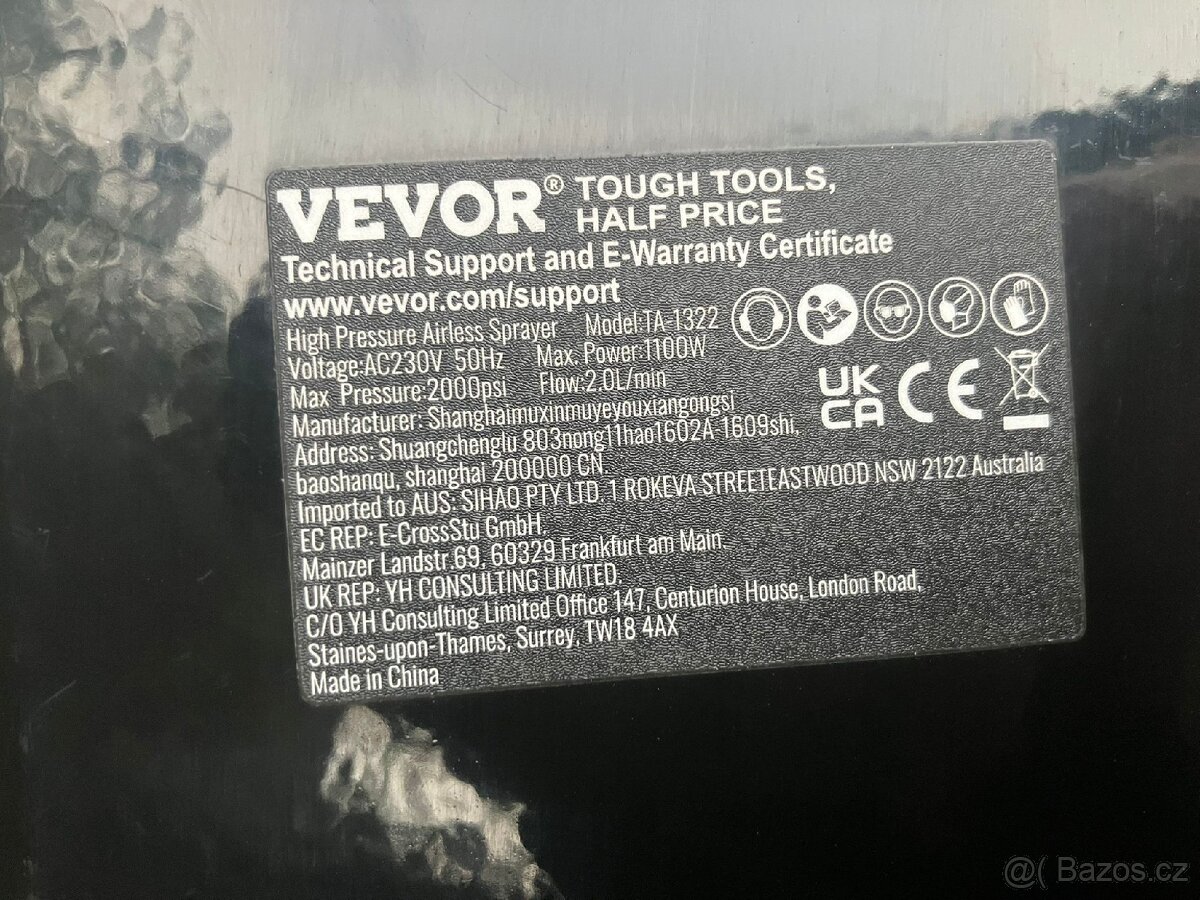 Stříkací malířský stroj, Airless 1100W - 8