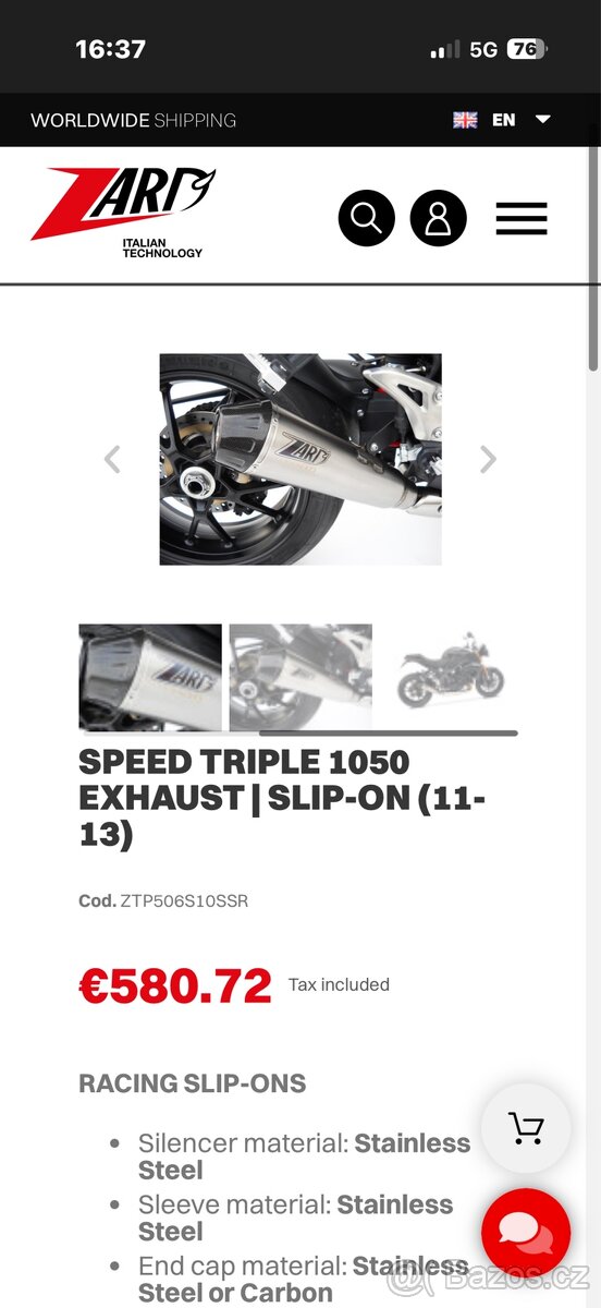 Výfuk Triumph speed triple 1050 - 8