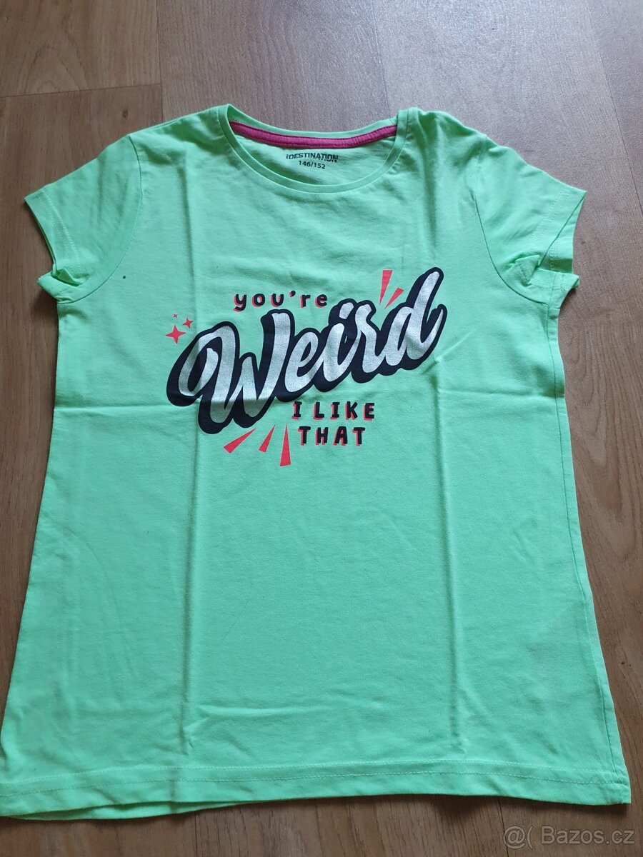 Set tří dívčích triček, krátký rukáv vel.146/152 - 8